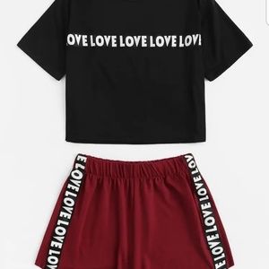 Two piece short set size 2x